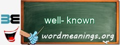 WordMeaning blackboard for well-known